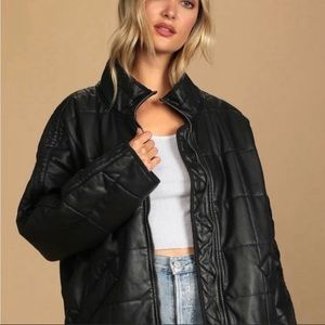 NWOT Free People We the Free Vegan Leather Jacket